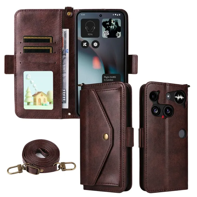 Housse Nothing Phone (3) Simili Cuir Sangle Porte-Cartes 4