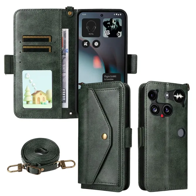 Housse Nothing Phone (3) Simili Cuir Sangle Porte-Cartes 4