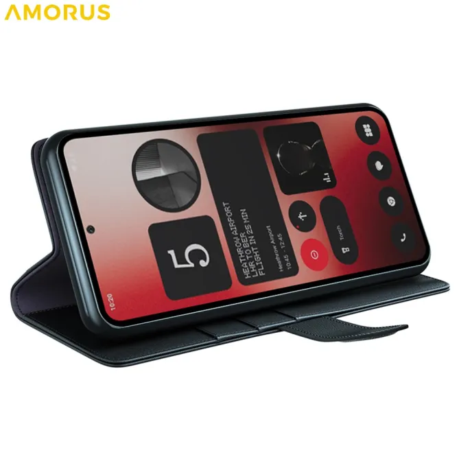 Coque Nothing Phone (2a) Plus Simili Cuir Béquille Protection