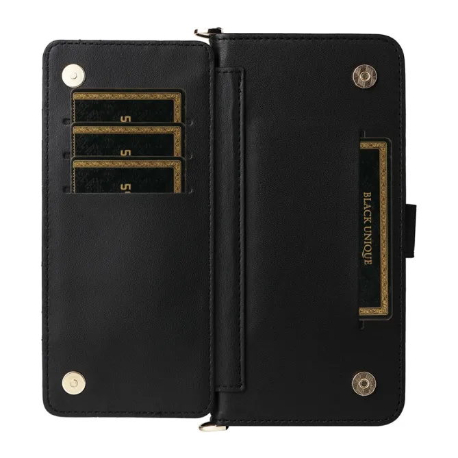 Housse Nothing Phone (3a) Lite Portefeuille Matelassé avec Bandoulière et Dragonne