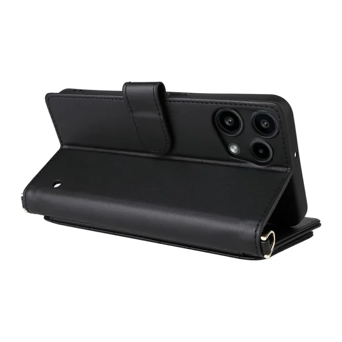 Housse Nothing Phone (3a) Lite Portefeuille Matelassé avec Bandoulière et Dragonne