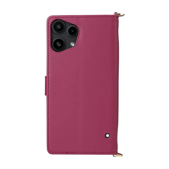 Housse Nothing Phone (3a) Lite Portefeuille Matelassé avec Bandoulière et Dragonne