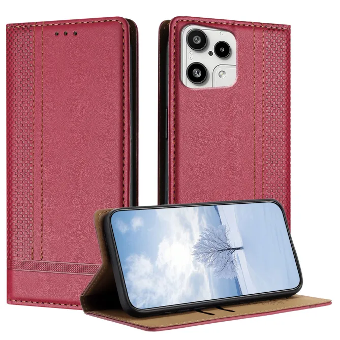 Flip Cover Nothing Phone (3a) Lite Lignes Structurées avec Porte-Cartes