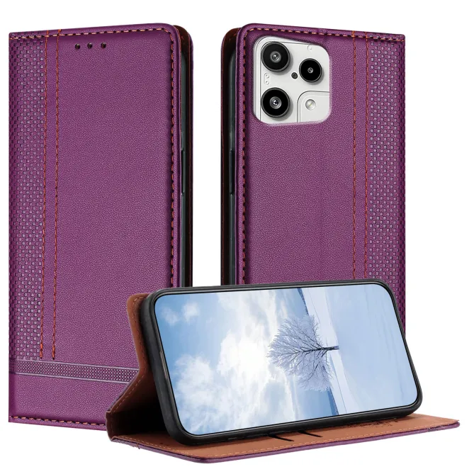 Flip Cover Nothing Phone (3a) Lite Lignes Structurées avec Porte-Cartes