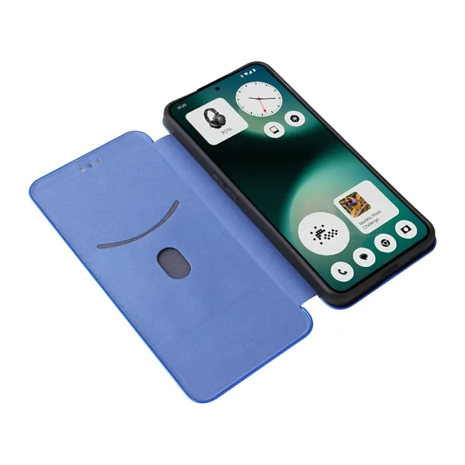 Flip Cover Nothing Phone (3a) Lite Simili Cuir Style Fibre de Carbone