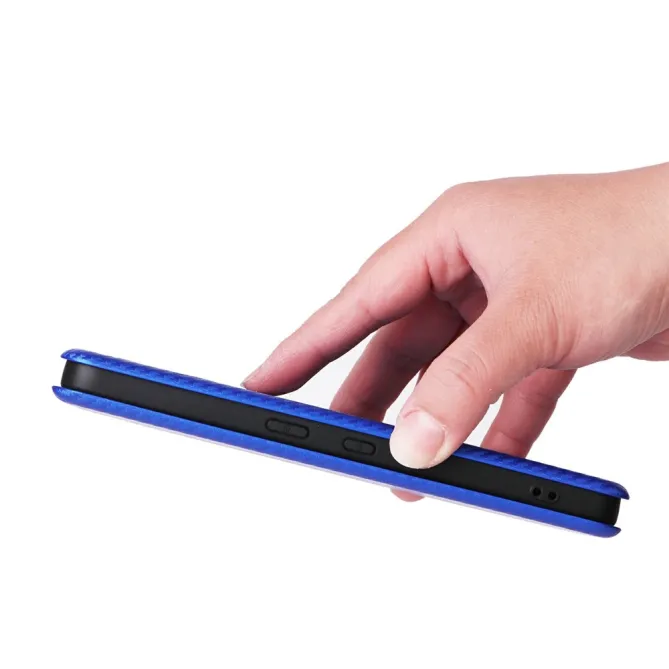 Flip Cover Nothing Phone (3a) Lite Simili Cuir Style Fibre de Carbone