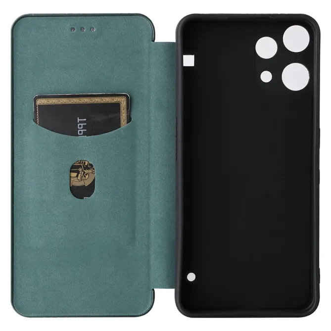 Flip Cover Nothing Phone (3a) Lite Simili Cuir Style Fibre de Carbone