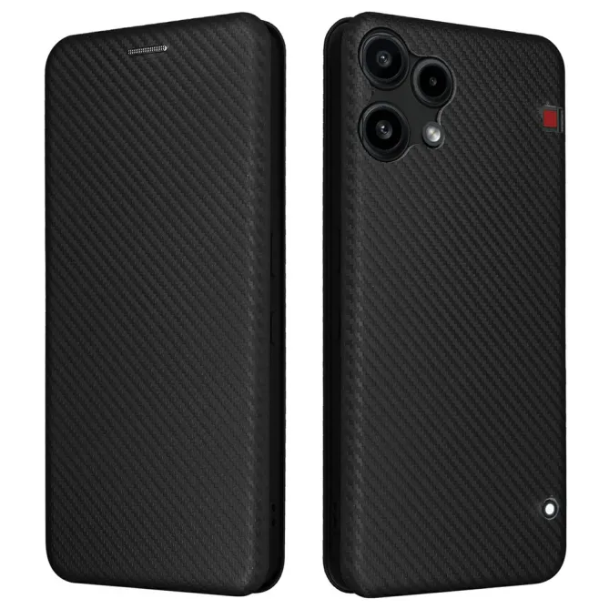 Flip Cover Nothing Phone (3a) Lite Simili Cuir Style Fibre de Carbone