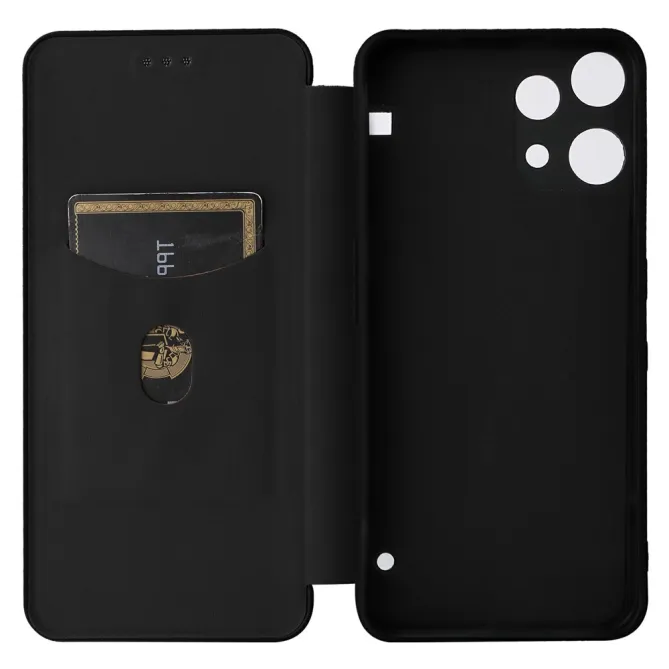 Flip Cover Nothing Phone (3a) Lite Simili Cuir Style Fibre de Carbone