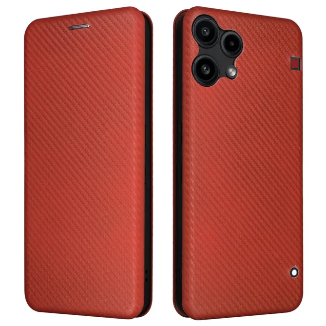 Flip Cover Nothing Phone (3a) Lite Simili Cuir Style Fibre de Carbone