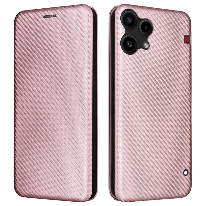 Flip Cover Nothing Phone (3a) Lite Simili Cuir Style Fibre de Carbone