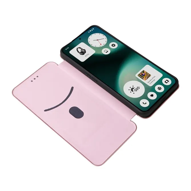 Flip Cover Nothing Phone (3a) Lite Simili Cuir Style Fibre de Carbone