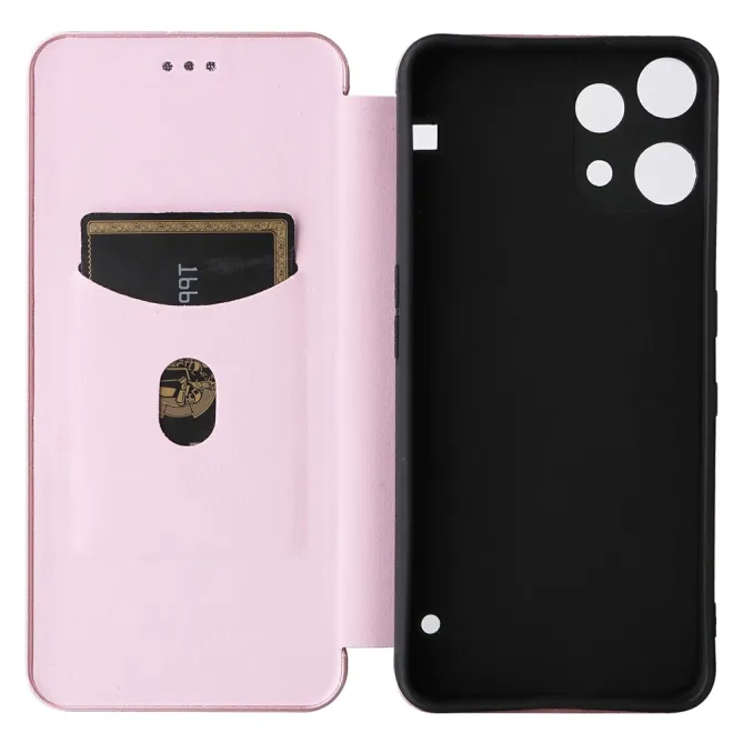 Flip Cover Nothing Phone (3a) Lite Simili Cuir Style Fibre de Carbone
