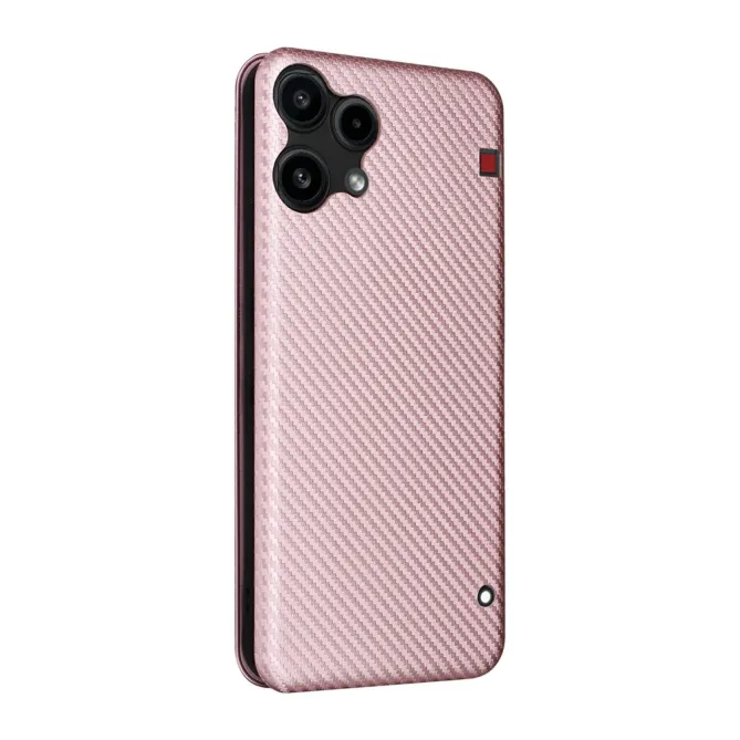 Flip Cover Nothing Phone (3a) Lite Simili Cuir Style Fibre de Carbone