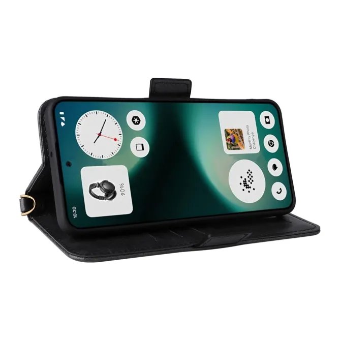 Housse Nothing Phone (3a) Lite Portefeuille avec Bandoulière et Poche Frontale
