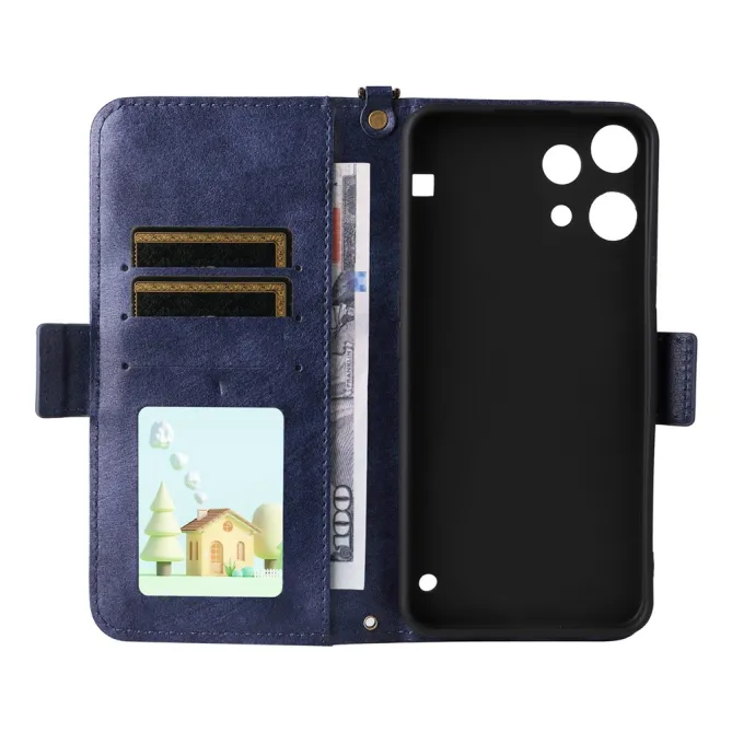 Housse Nothing Phone (3a) Lite Portefeuille avec Bandoulière et Poche Frontale