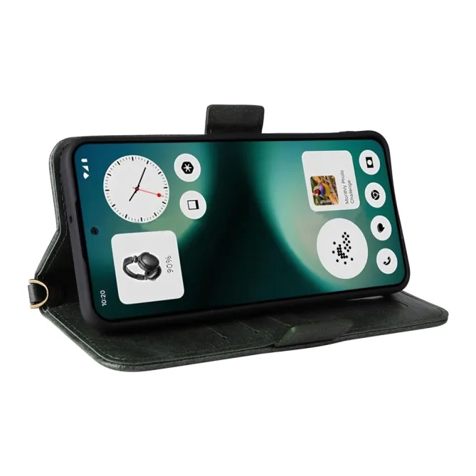 Housse Nothing Phone (3a) Lite Portefeuille avec Bandoulière et Poche Frontale