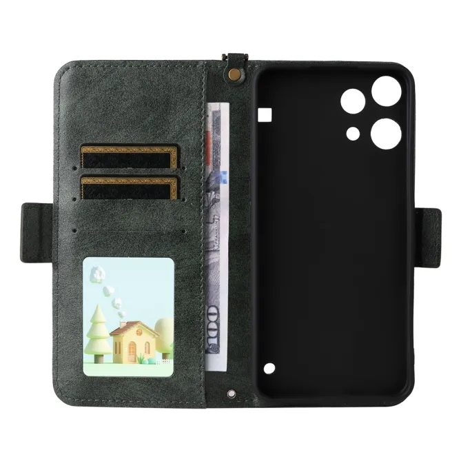 Housse Nothing Phone (3a) Lite Portefeuille avec Bandoulière et Poche Frontale