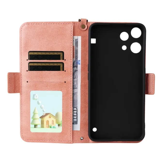 Housse Nothing Phone (3a) Lite Portefeuille avec Bandoulière et Poche Frontale