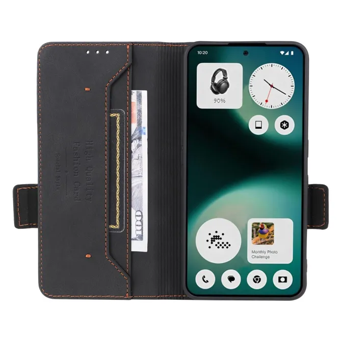 Housse Nothing Phone (3a) Lite Portefeuille avec Bijou de Finition