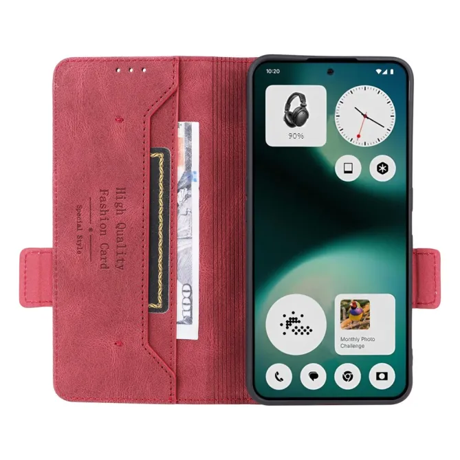 Housse Nothing Phone (3a) Lite Portefeuille avec Bijou de Finition
