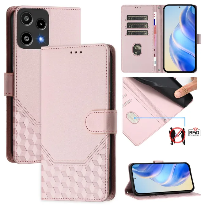 Housse Nothing Phone (3a) Lite Portefeuille Motif Géométrique Relief