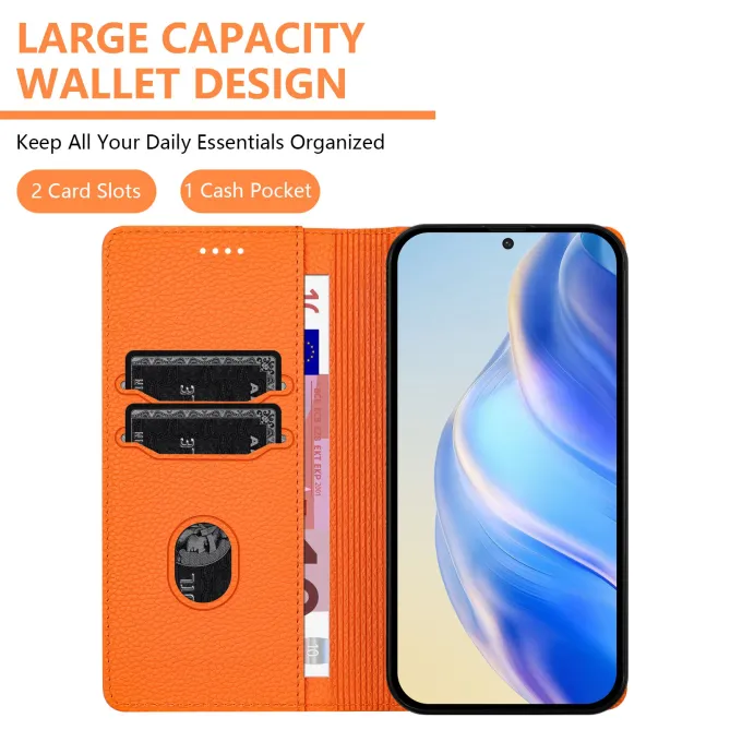 Flip Cover Nothing Phone (3a) Lite Portefeuille RFID Effet Cuir Litchi