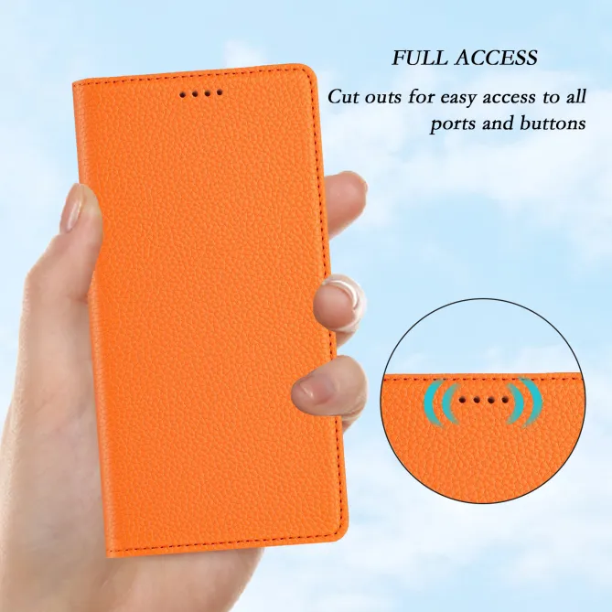 Flip Cover Nothing Phone (3a) Lite Portefeuille RFID Effet Cuir Litchi