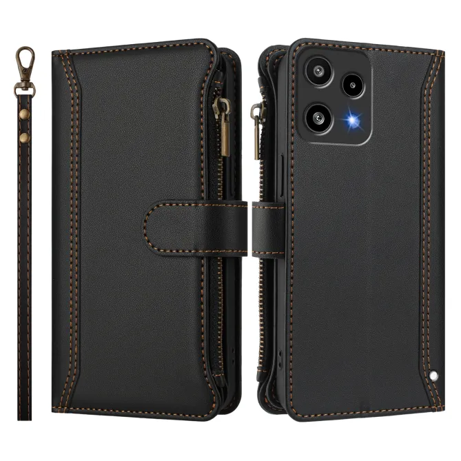 Housse Nothing Phone (3a) Lite avec Lanière | 9 Cartes à Fermeture Zippée