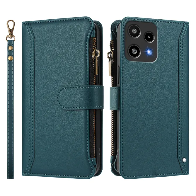 Housse Nothing Phone (3a) Lite avec Lanière | 9 Cartes à Fermeture Zippée