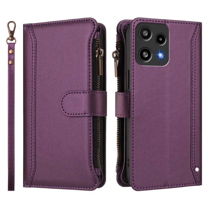 Housse Nothing Phone (3a) Lite avec Lanière | 9 Cartes à Fermeture Zippée