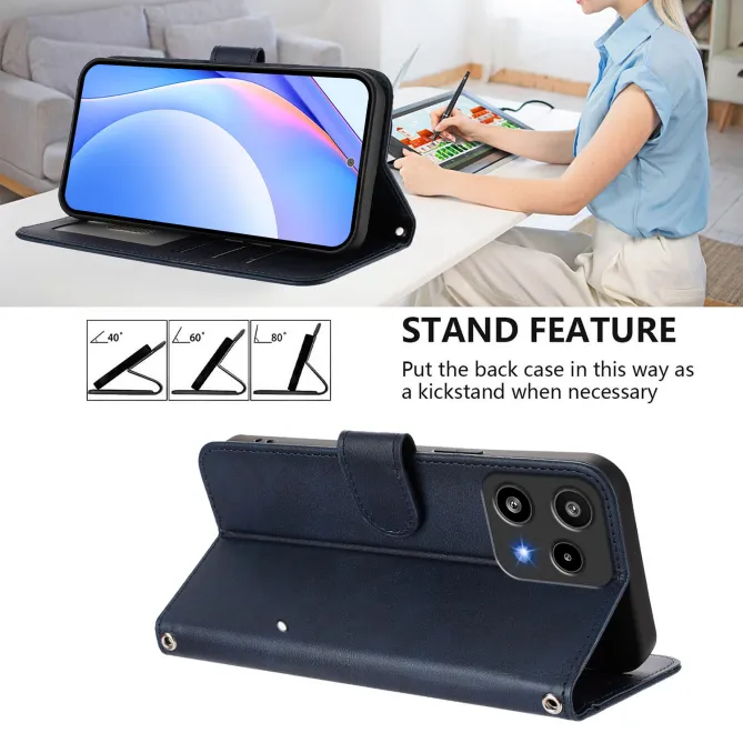 Housse Nothing Phone (3a) Lite Portefeuille RFID Effet Cuir Grainé