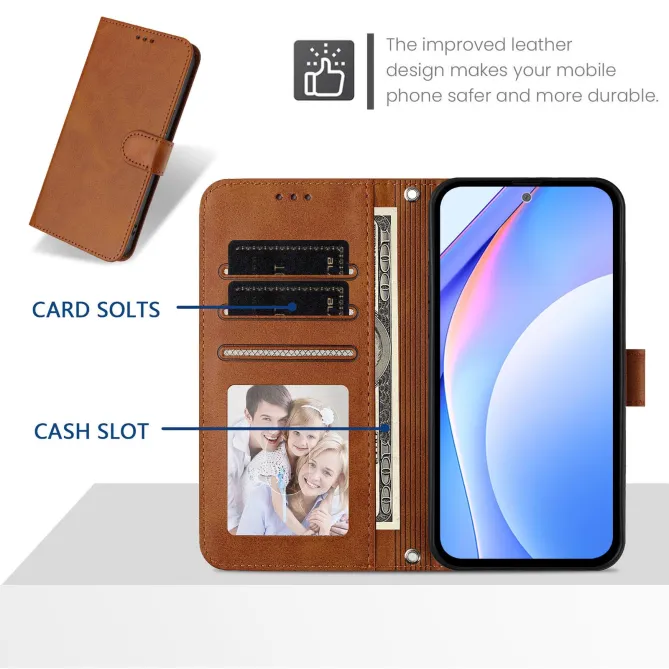 Housse Nothing Phone (3a) Lite Portefeuille RFID Effet Cuir Grainé