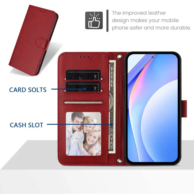 Housse Nothing Phone (3a) Lite Portefeuille RFID Effet Cuir Grainé