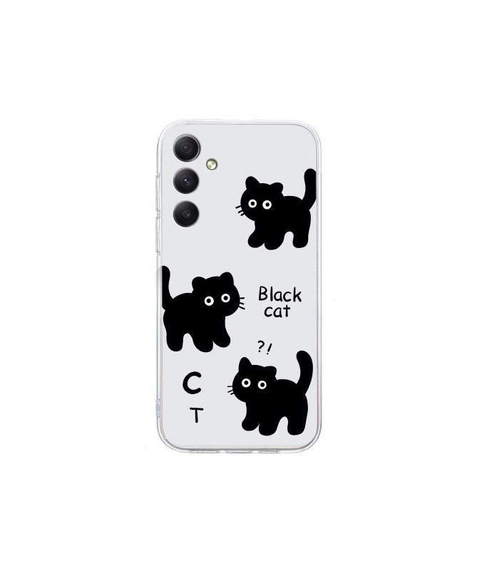 Coque Samsung Galaxy A05s Motif Chat Noir