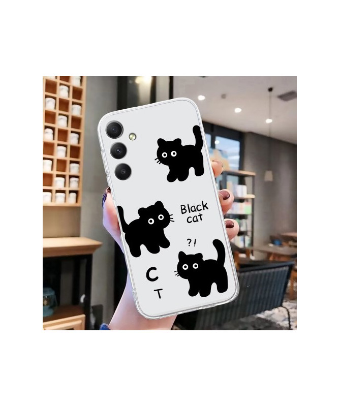 Coque Samsung Galaxy A05s Motif Chat Noir