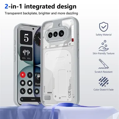 Coque Nothing Phone (4a) Hybride Mate Dos Transparent Gris - photo 7
