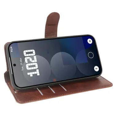 Housse Nothing Phone (3a) Lite Style Cuir Nappa avec Porte-Cartes et Support
