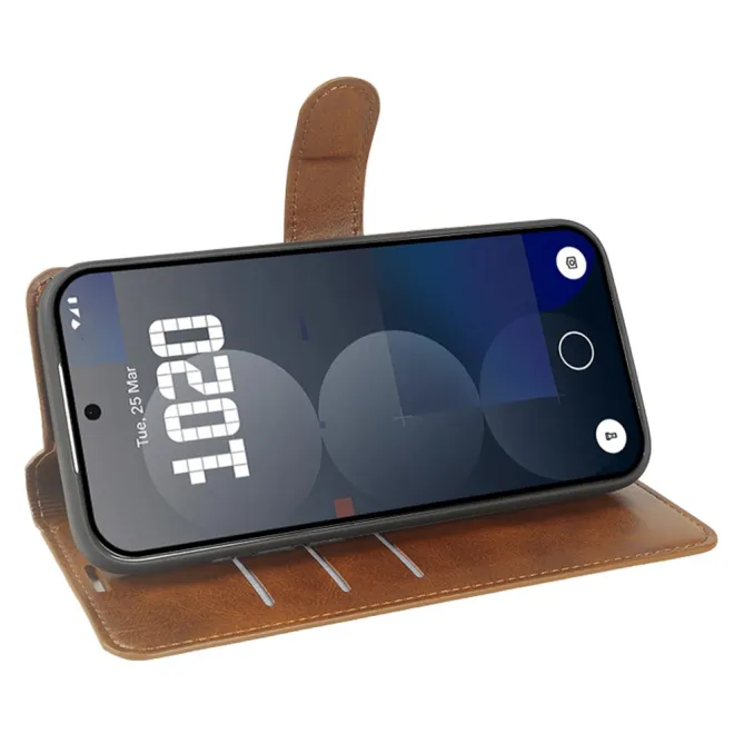 Housse Nothing Phone (3a) Lite Style Cuir Nappa avec Porte-Cartes et Support
