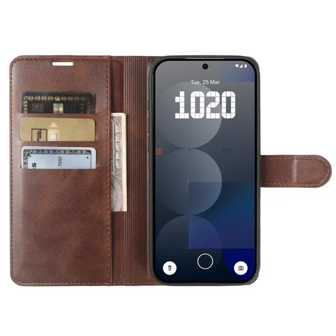 Housse Nothing Phone (3a) Lite Style Cuir Nappa avec Porte-Cartes et Support