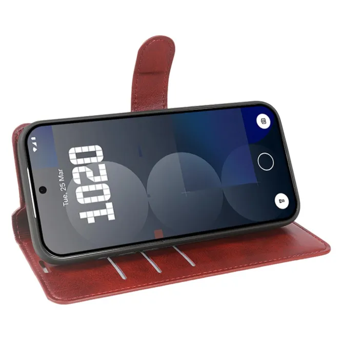 Housse Nothing Phone (3a) Lite Style Cuir Nappa avec Porte-Cartes et Support