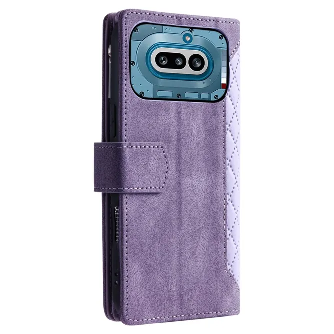 Housse Nothing Phone (4a) Matelassée Losanges Portefeuille Zippée