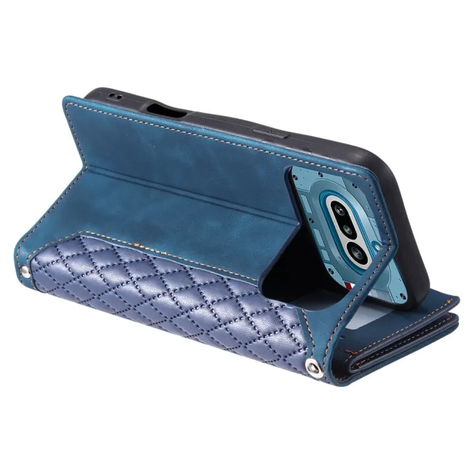 Housse Nothing Phone (4a) Matelassée Losanges Portefeuille Zippée