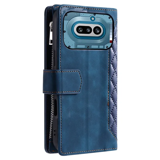 Housse Nothing Phone (4a) Matelassée Losanges Portefeuille Zippée