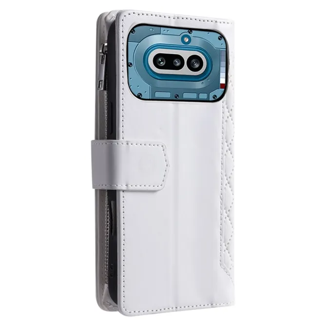 Housse Nothing Phone (4a) Matelassée Losanges Portefeuille Zippée