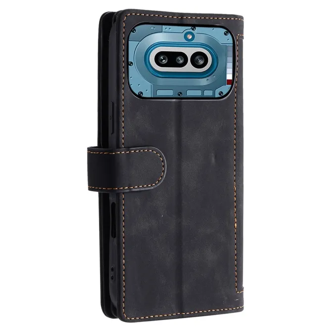 Housse Nothing Phone (4a) Portefeuille 9 Cartes Zippée avec Lanière