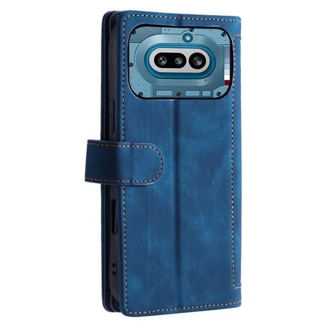 Housse Nothing Phone (4a) Portefeuille 9 Cartes Zippée avec Lanière