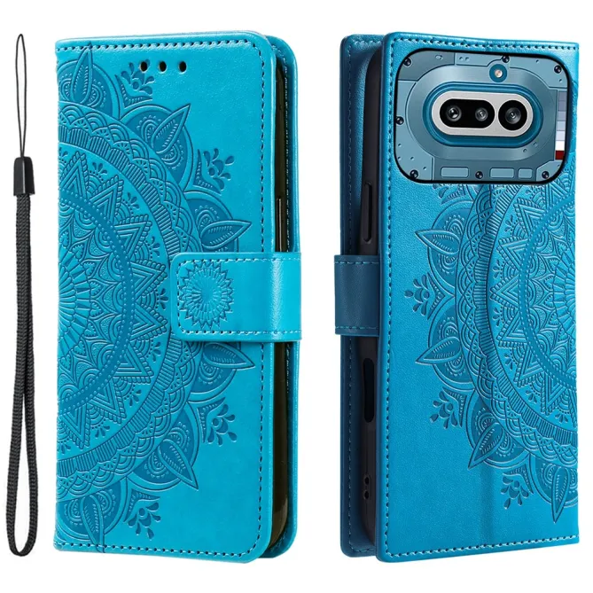 Housse Nothing Phone (4a) Mandala Simili Cuir avec Lanière