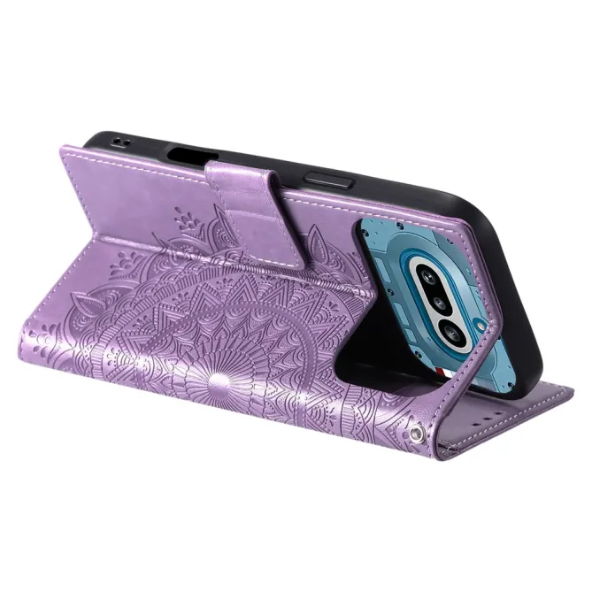 Housse Nothing Phone (4a) Mandala Simili Cuir avec Lanière