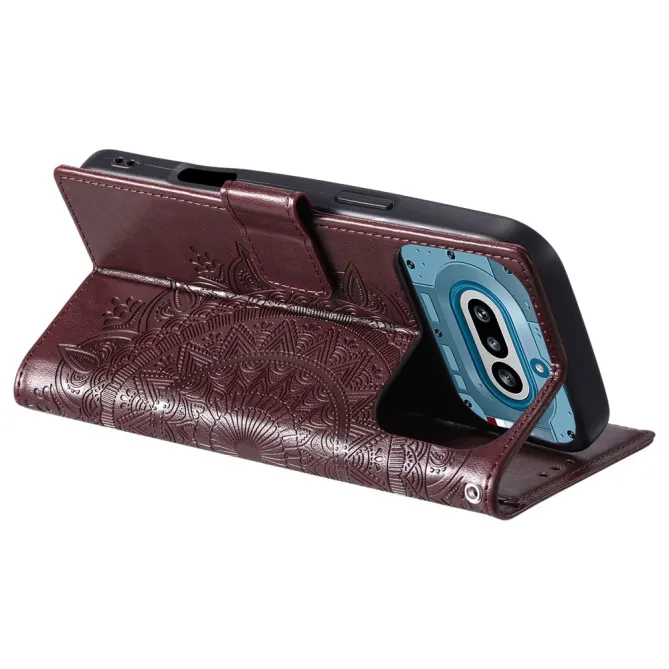 Housse Nothing Phone (4a) Mandala Simili Cuir avec Lanière